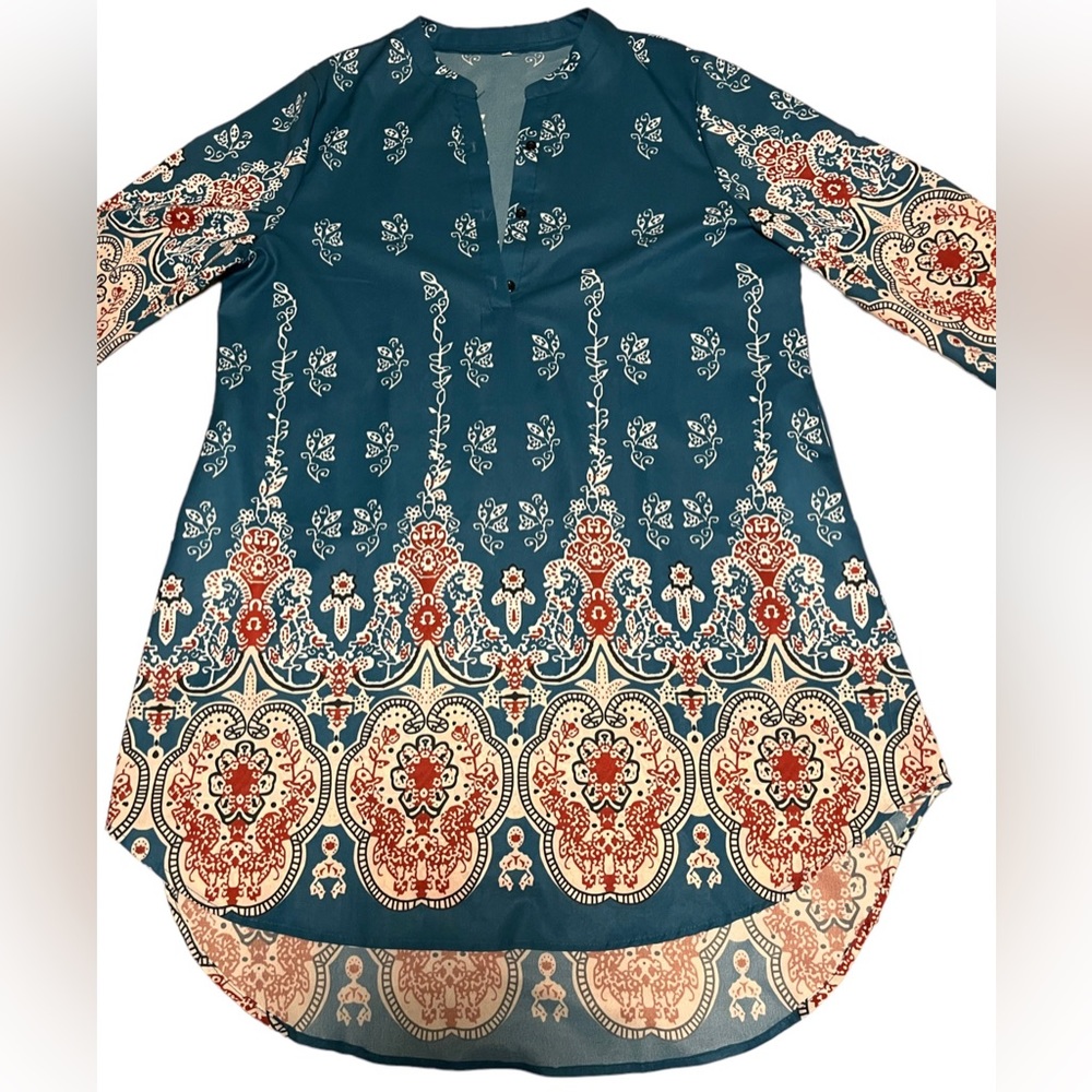 3XL patterned tunic